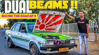 DUAL BEAMS SWAPPED COROLLA  THIS THING IS STUPID FAST   RACING THE ROAD EP 9 [upl. by Itraa579]