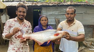 বিশাল বড় পাঙ্গাস মাছ রান্না  ১ মাসের বাজার সদায়  Pangas Fish Cutting amp Cooking [upl. by Naivat857]