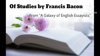 Audio Book Reading quotOf Studies by Francis Baconquot [upl. by Gahl]