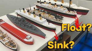 Review of All Ships Lined Up  Titanic Carpathia Edmund Fitzgerald  Will they Sink or Float [upl. by Dev]