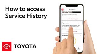 Toyota App  Service History  Toyota [upl. by Alexandrina]