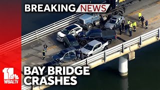 23car chainreaction crash closed Bay Bridge for several hours [upl. by Shiekh22]