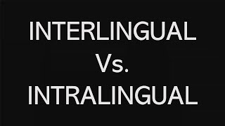 Interlingual Vs Intralingual Translation  3 Types of Translation According to Roman Jakobson [upl. by Middleton]