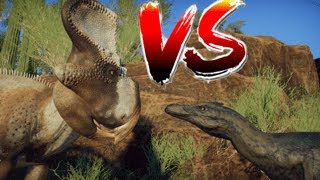 Velociraptor and Protoceratops scrubland  Prehistoric Kingdom Speedbuild [upl. by Adolphus]