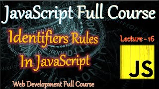 what is the identifier In JS  Javascript full course in hindi [upl. by Azmah411]