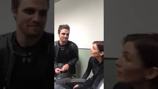 Caity Lotz Chyler Leigh and Stephen Amell livestream Part 2 [upl. by Langsdon]