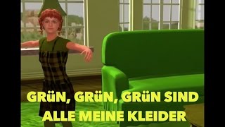 Grün grün grün sind alle meine Kleider 3D  Kinderlieder deutsch [upl. by Adlihtam]