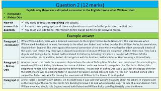 AngloSaxon and Normans  Exam Walk Through  EdExcel GCSE History  Paper 2 [upl. by Lette]