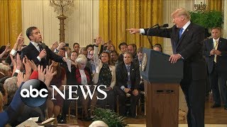 Trump has testy exchange with reporters at White House [upl. by Alleen]