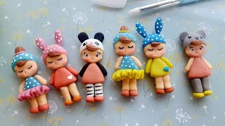 Clay Dolls Tutorial  Cold Porcelain Art  Clay Craft Ideas  Air Dry Clay [upl. by Faubion]