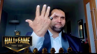 The Great Khali takes his giant step into the Class of 2021 WWE Hall of Fame 2021 [upl. by Maxia546]