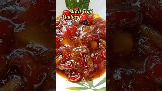 Unique Style Mixed Fruit Chutney🍅🍒😋food viral fruit fruits chutney shorts [upl. by Oruhtra]