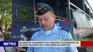 DECOMISAN CARGAMENTO DE PRESUNTO CLORHIDRATO DE COCAÍNA VALORADO EN 70 MILLONES DE LEMPIRAS [upl. by Roskes198]