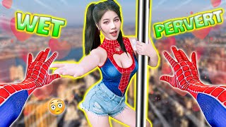 How Escape SPIDERGIRL Crazy BAD GUY in LOVE 😱 Love Story Spiderman in Real Life POV [upl. by Burt]