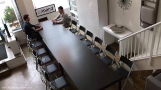 Demo of the Juggernaut extending table seating 22 people [upl. by Ronni221]