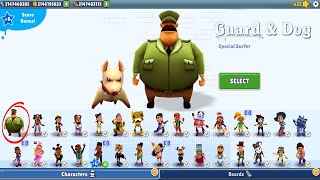 Subway Surfers  Guard and Dog Unlocked Update Mod  All Characters Unlocked and All Boards Gameplay [upl. by Cheng66]