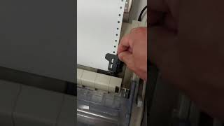 how to load paper to OKIData320 printer [upl. by Anaiek792]