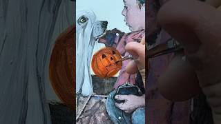 Painting Ghosts on Thrift Store Paintings 👻🎃 [upl. by Atinor]