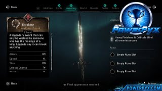 Assassins Creed Valhalla How to Get Excalibur Caladfwlch Trophy  Achievement Guide [upl. by Blanding985]