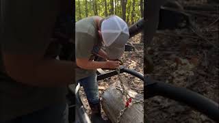 quotMeet the Log Hopper The ultimate log arch for effortless hauling diy welding logging ￼fyp [upl. by Kasey226]