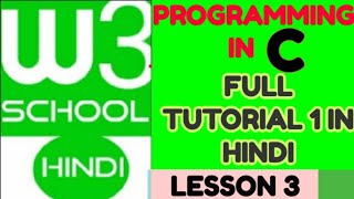 w3school  w3school full tutorial for programming c  New lines in c  c tutorial in hindi c [upl. by Anrahc]