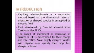 Flow Separation by Capillary Electrophoresis [upl. by Eleonore]