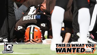 Browns Fans Cheer While Watson Goes Down With Devastating INJURY [upl. by Naellij]