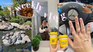 weekly vlog LOTS of hauls new tattoo time with momma new drinks amp more [upl. by Archangel680]