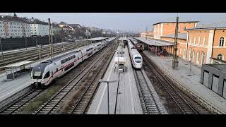 Passau Hbf ICE fährt ein IC fährt raus [upl. by Berrie70]