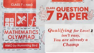 Class 7 HMO by Humming Bird LEVEL 2  Mathematics Olympiad CHAMP  7th CLASS Question Paper [upl. by Adnyl488]