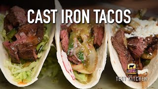 How to Make Skirt Steak Tacos in a Cast Iron Skillet [upl. by Euqilegna793]