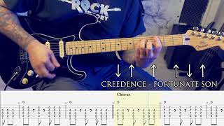 CREEDENCE  Fortunate Son GUITAR COVER  TAB [upl. by Lleval]