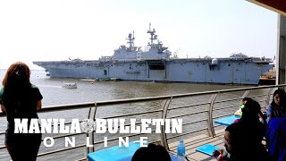 USS America LHA6 docks in Manila on Sunday Mar 19 [upl. by Yettie]