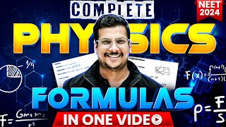 Complete Physics FORMULAS in ONE SHOT 💯 NEET 2024 🚀 [upl. by Anilam]