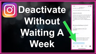 How To Deactivate Instagram Without Waiting A Week [upl. by Nirej]