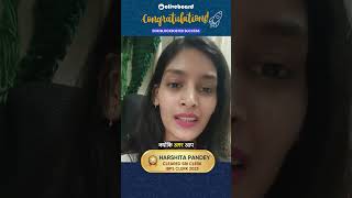 Congratulations Harshita on clearing sbi clerk ibps fyp testimonial viral motivation trend [upl. by Llorre879]