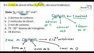 Em 2 mol de álcool etílico C2H5OH são encontradosas [upl. by Avika]