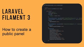 Filament 3 Create a publicguest panel [upl. by Ilime681]