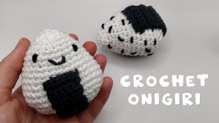 ONIGIRI RICE BALL Crochet Japan Amigurumi Tutorial [upl. by Wu]