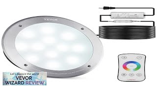 VEVOR 120V AC LED Pool Light 10 Inch 40W RGBW Color Changing Review [upl. by Hsoj366]