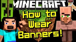 Minecraft HOW TO WEAR BANNERS in 14w30c Snapshot [upl. by Florio535]