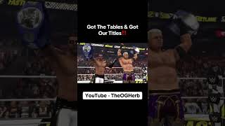 Got The Tables amp Kept Our Titles‼️gameplay wwewrestler wwefan codyrhodes tables dudley shorts [upl. by Giaimo985]