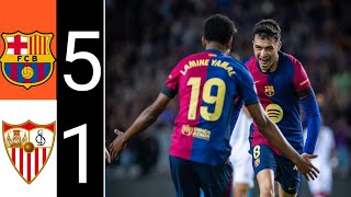 Barcelone vs Séville une belle victoire pour fc Barcelone leader la Liga [upl. by Leilani]