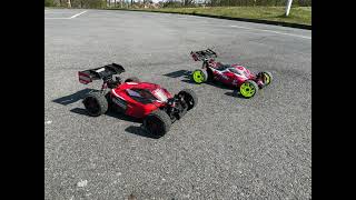 Team Corally Radix 6 VS Arrma Typhon 6S  Onroad race [upl. by Fulvi]