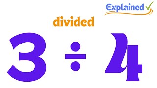 3 divided by 4 3 ÷ 4 or 34 [upl. by Woodall]