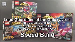 1min Speed Build of LEGO Guardians of the Galaxy VOL2 Sets [upl. by Rasure]