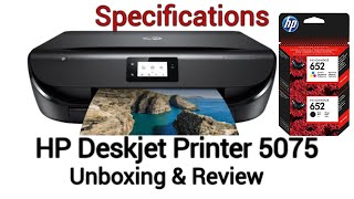 Hp Deskjet Printer 5075 Unboxing amp Review [upl. by Reh]