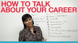 Professional English How to talk about your career [upl. by Yelrebma820]