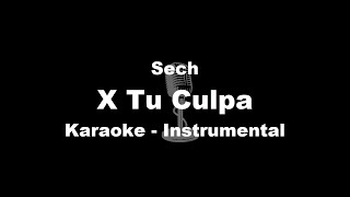 Sech  X Tu Culpa  Karaoke  Instrumental [upl. by Domenech]