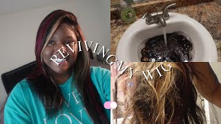 How to revive your human hair wig with fabric softener  Beginner Friendly [upl. by Nautna]